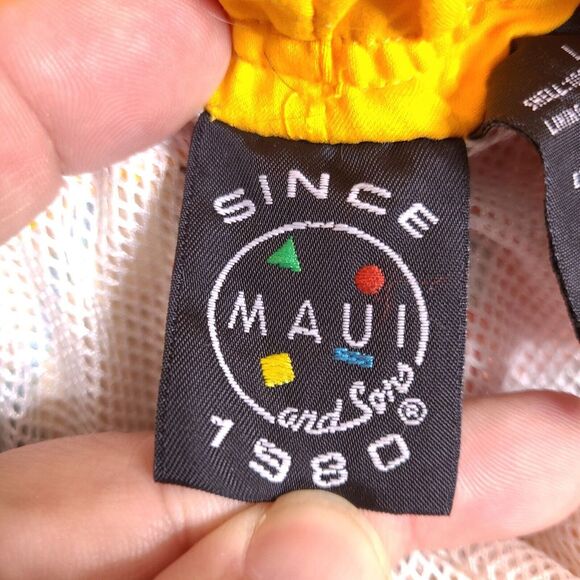 Men's Maui And Sons Hawaiian Board Shorts Mens Large Swim Trunks‎ Pocket Lined - Picture 3 of 14